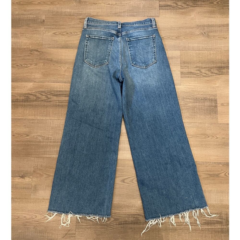 Just Black Denim Wide Leg Flare Crop Jeans - Picture 4 of 4